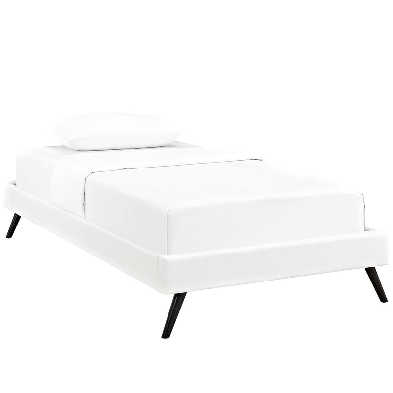 Loryn Twin Vinyl Bed Frame with Round Splayed Legs image