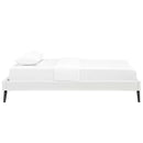 Loryn Twin Vinyl Bed Frame with Round Splayed Legs