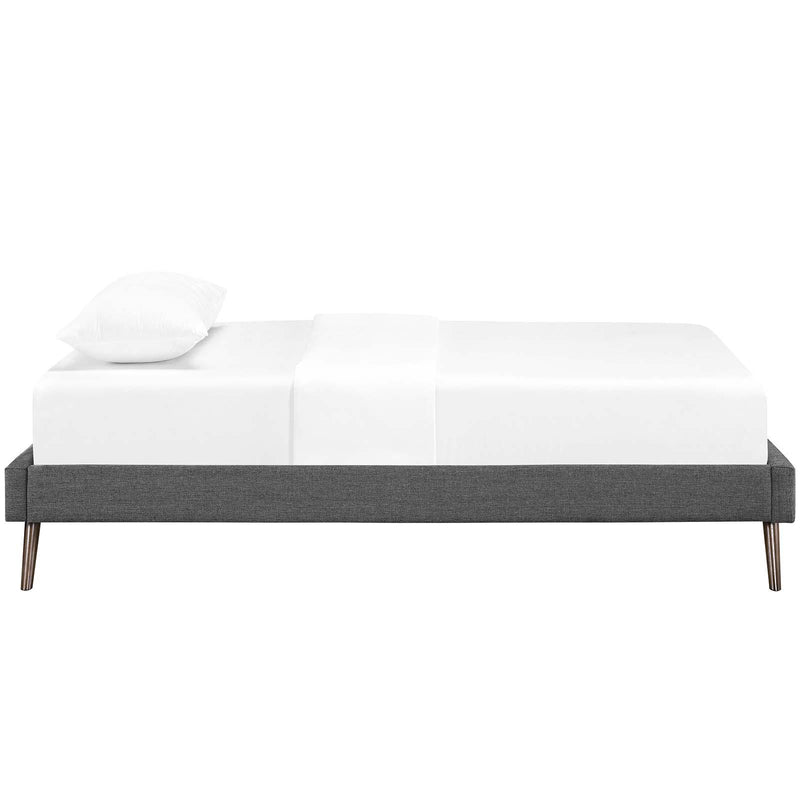 Loryn Twin Fabric Bed Frame with Round Splayed Legs