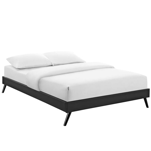 Loryn Full Vinyl Bed Frame with Round Splayed Legs image