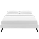 Loryn King Vinyl Bed Frame with Round Splayed Legs