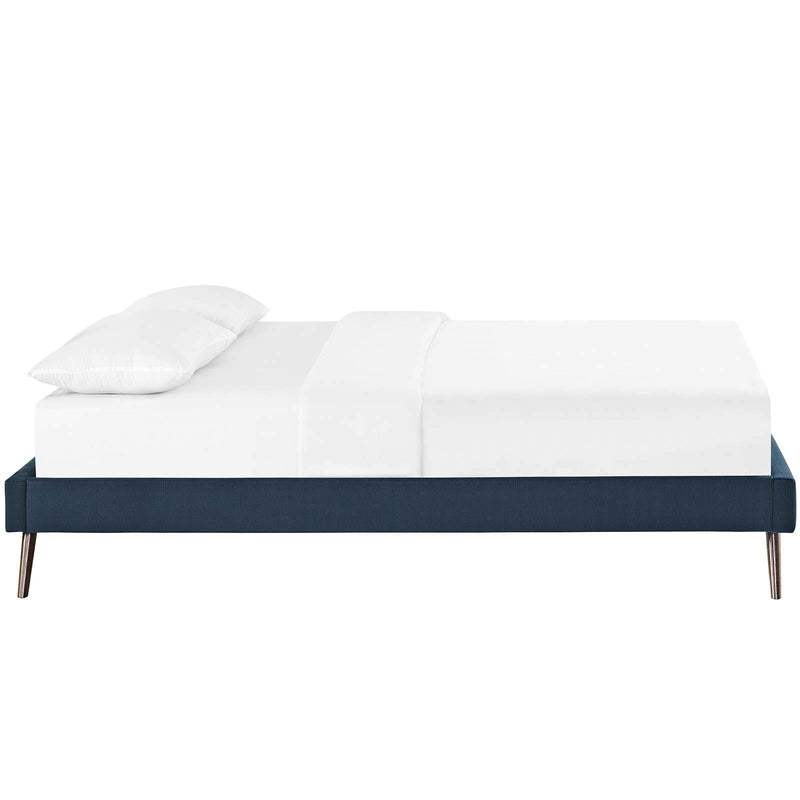 Loryn King Fabric Bed Frame with Round Splayed Legs