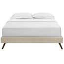 Loryn Queen Fabric Bed Frame with Round Splayed Legs