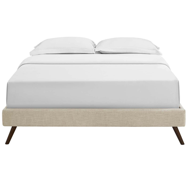 Loryn Queen Fabric Bed Frame with Round Splayed Legs