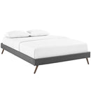 Loryn Full Fabric Bed Frame with Round Splayed Legs