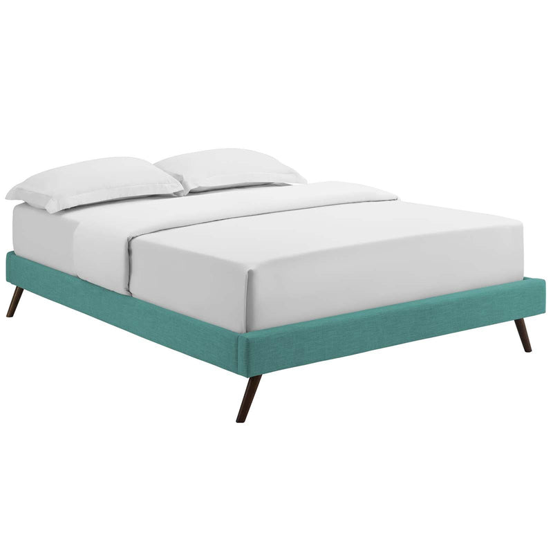 Loryn Queen Fabric Bed Frame with Round Splayed Legs