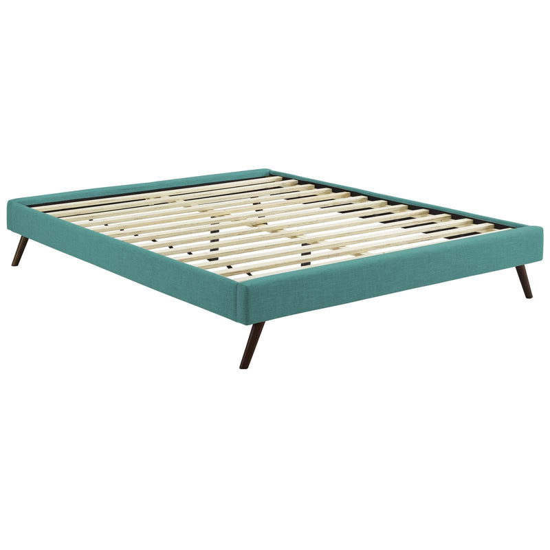 Loryn King Fabric Bed Frame with Round Splayed Legs