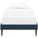 Tessie Twin Fabric Bed Frame with Squared Tapered Legs