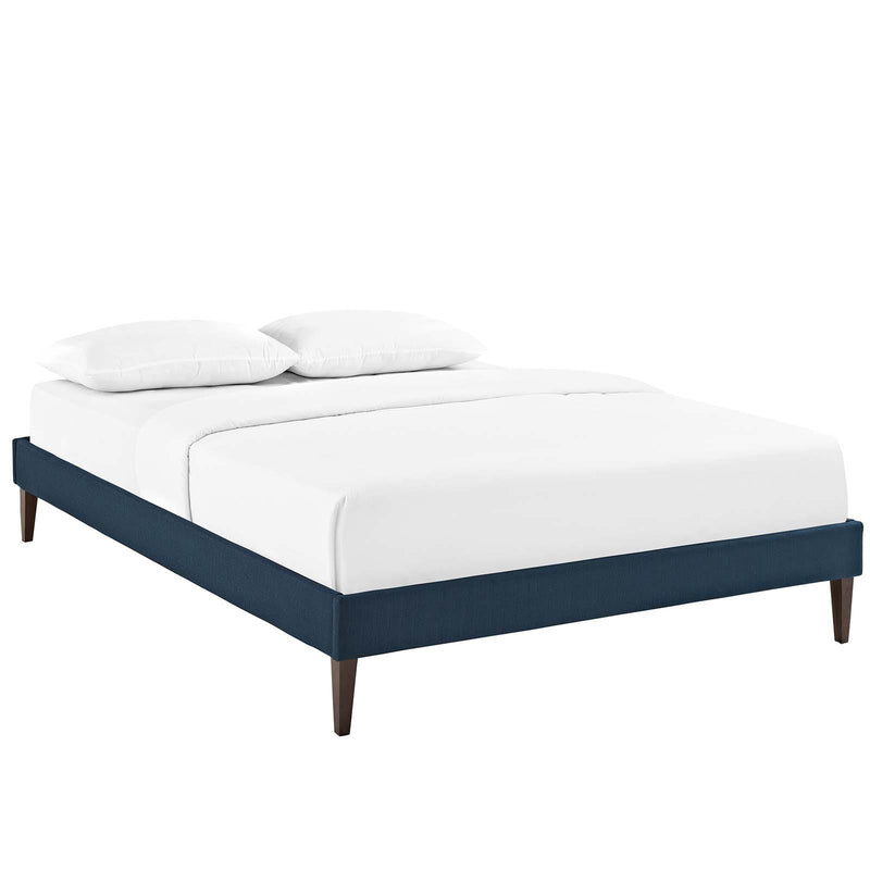 Tessie Queen Fabric Bed Frame with Squared Tapered Legs image