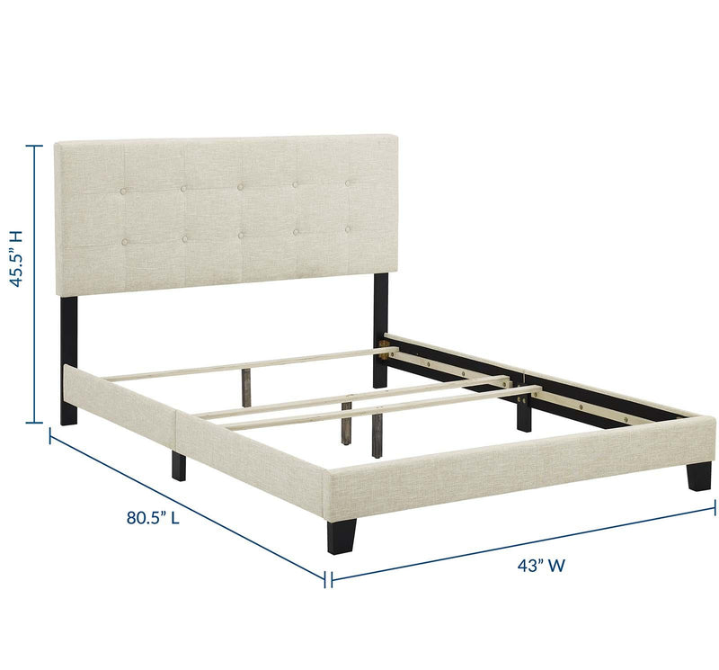 Amira Twin Upholstered Fabric Bed