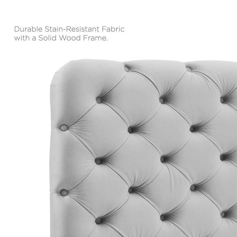 Lizzy Tufted King/California King Performance Velvet Headboard