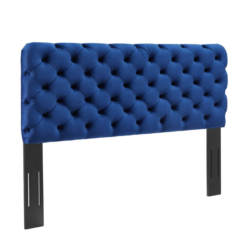 Lizzy Tufted King/California King Performance Velvet Headboard