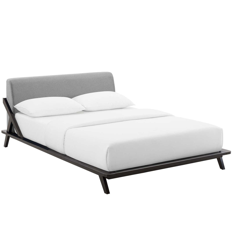 Luella Queen Upholstered Fabric Platform Bed