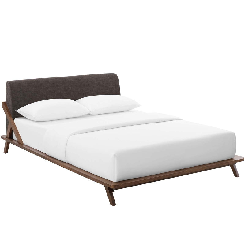 Luella Queen Upholstered Fabric Platform Bed