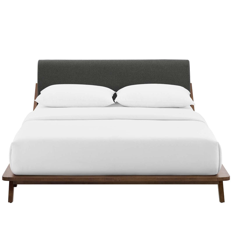 Luella Queen Upholstered Fabric Platform Bed