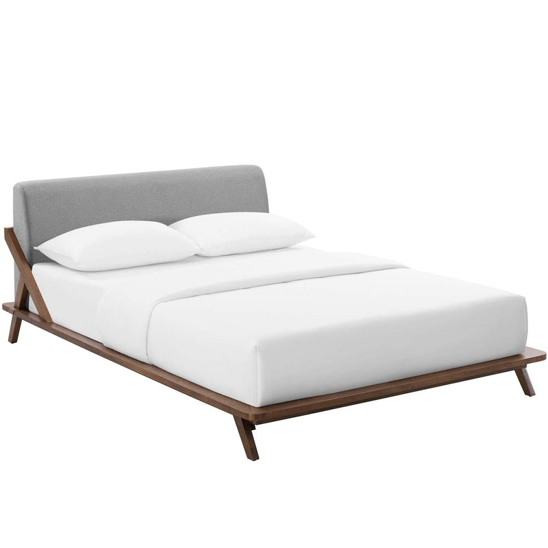 Luella Queen Upholstered Fabric Platform Bed