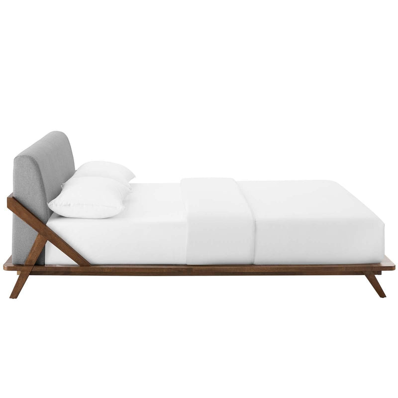 Luella Queen Upholstered Fabric Platform Bed