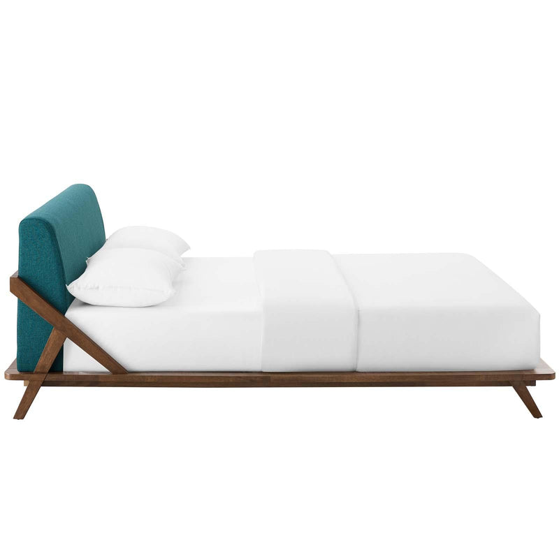 Luella Queen Upholstered Fabric Platform Bed