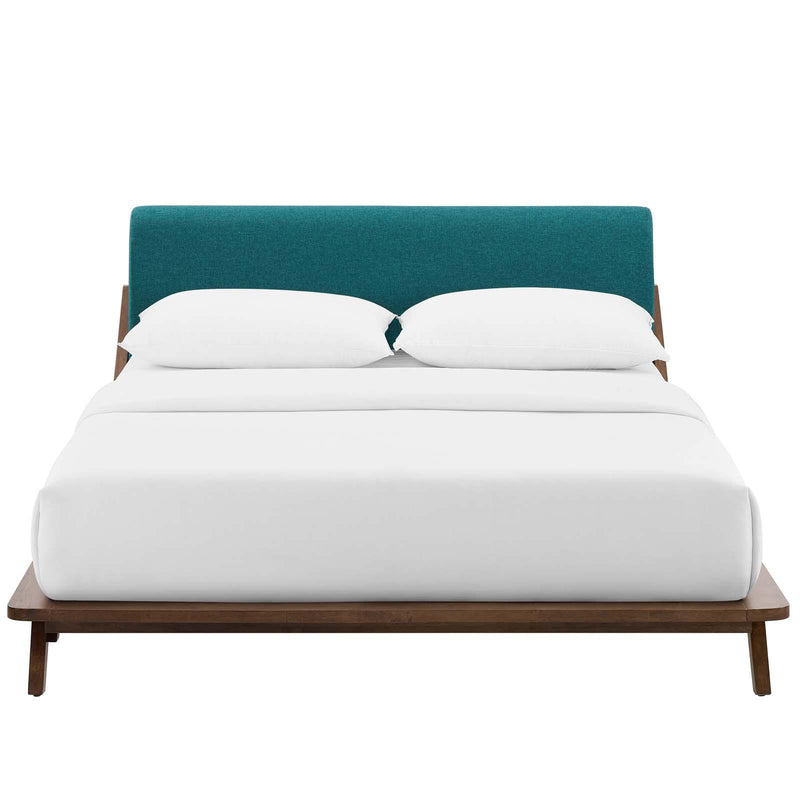 Luella Queen Upholstered Fabric Platform Bed