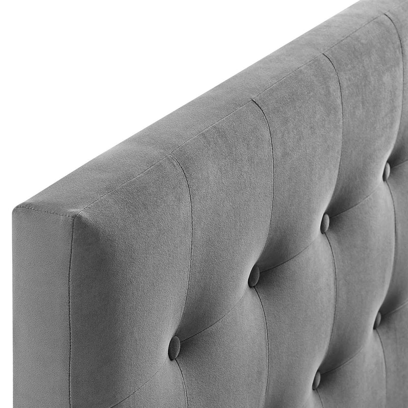 Emily King Biscuit Tufted Performance Velvet Headboard