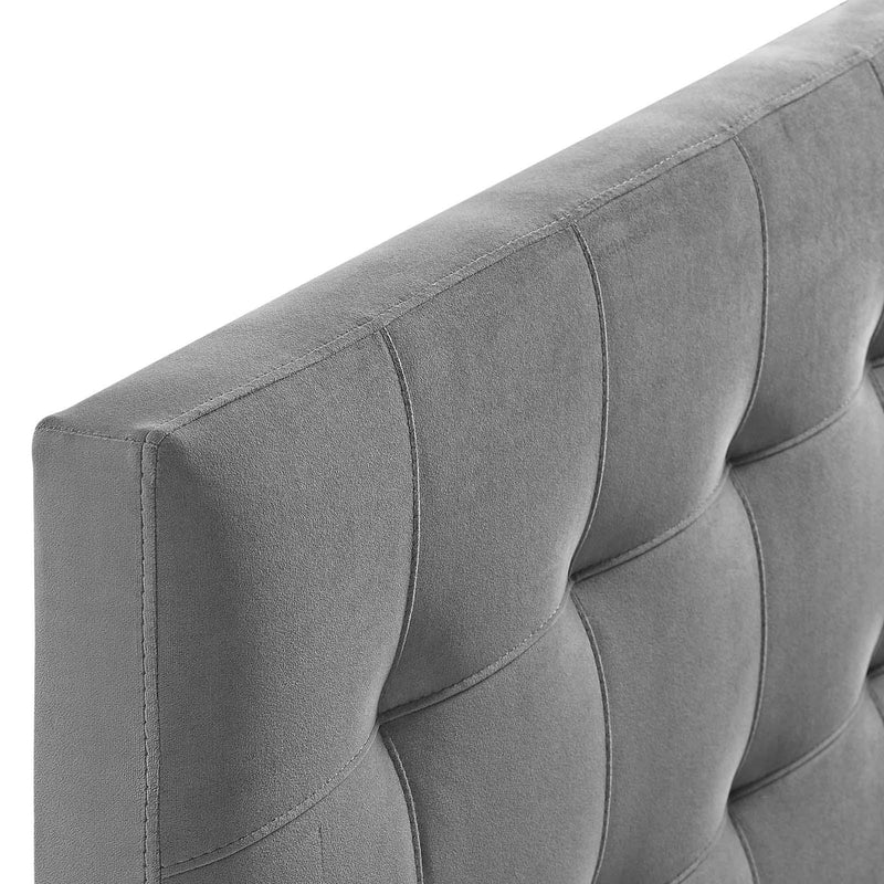 Lily King Biscuit Tufted Performance Velvet Headboard