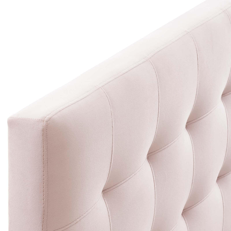 Lily King Biscuit Tufted Performance Velvet Headboard