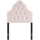 Sovereign Twin Diamond Tufted Performance Velvet Headboard