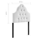 Sovereign Twin Diamond Tufted Performance Velvet Headboard