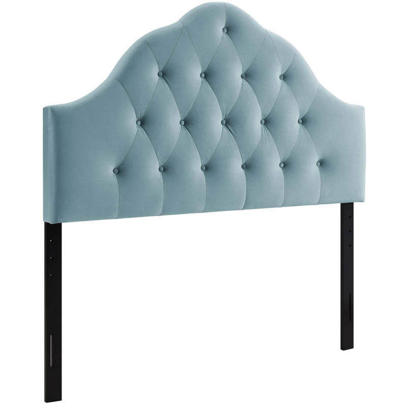 Sovereign Queen Diamond Tufted Performance Velvet Headboard