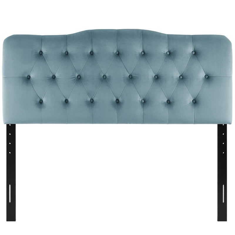 Annabel King Diamond Tufted Performance Velvet Headboard