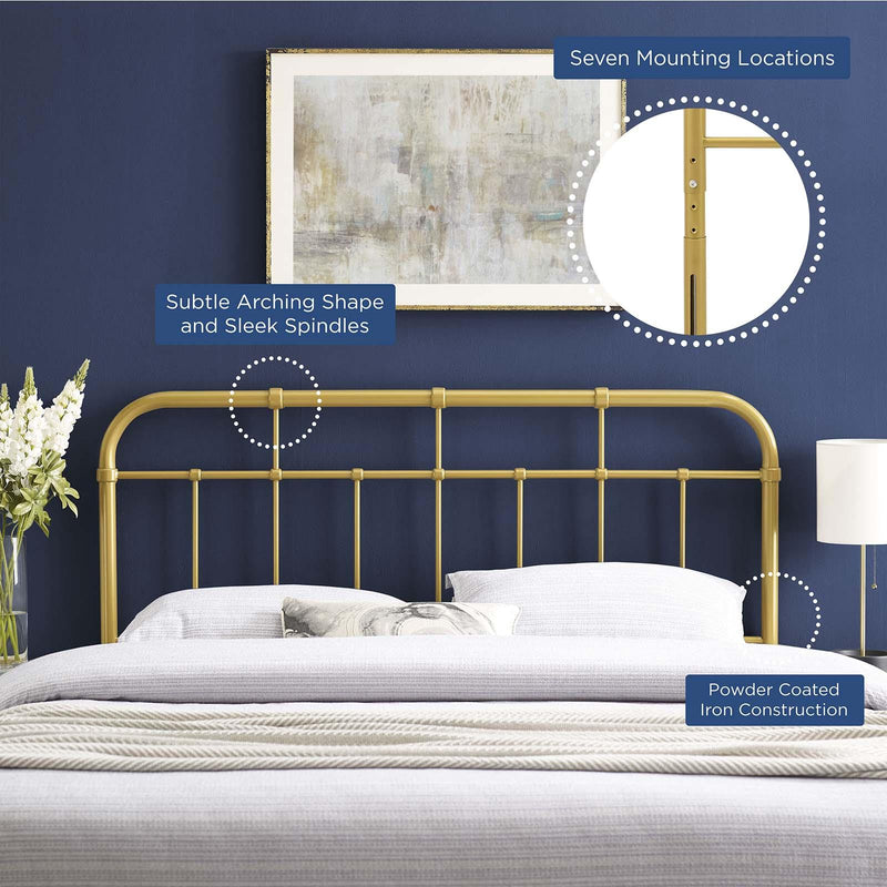 Alessia Twin Metal Headboard