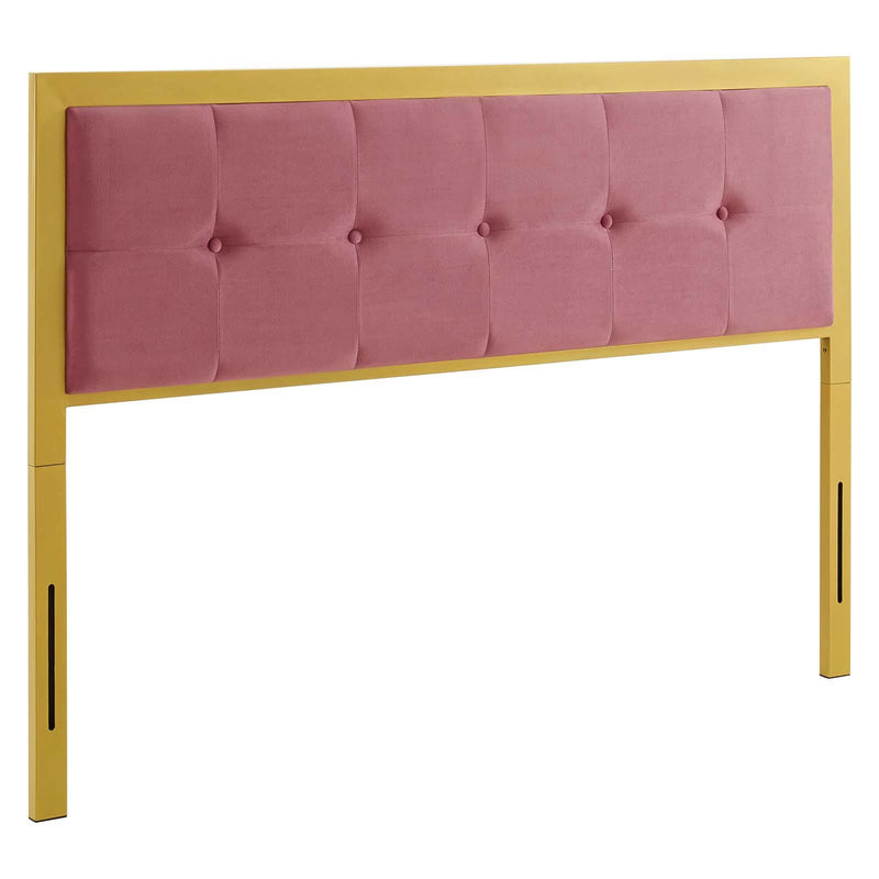 Teagan Tufted King Performance Velvet Headboard