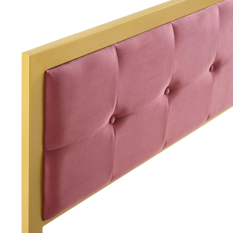 Teagan Tufted Twin Performance Velvet Headboard