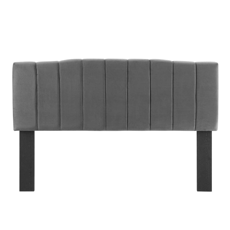 Camilla Channel Tufted Twin Performance Velvet Headboard