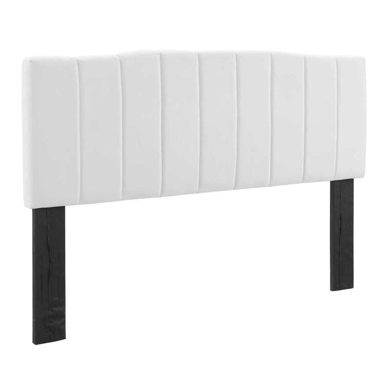 Camilla Channel Tufted Twin Performance Velvet Headboard