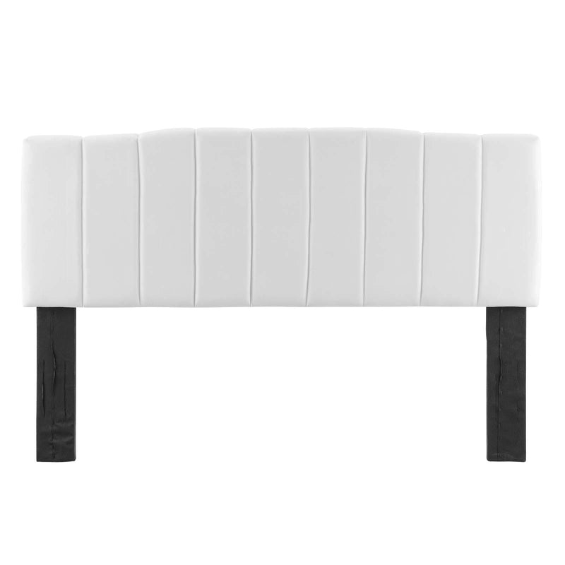 Camilla Channel Tufted Twin Performance Velvet Headboard