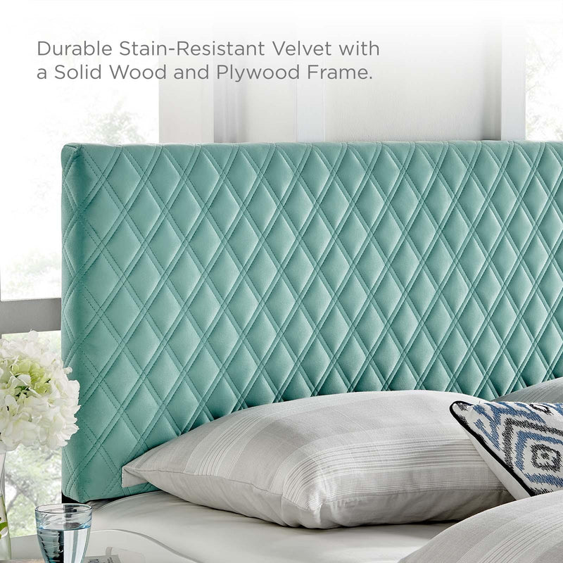 Angela Twin Performance Velvet Headboard