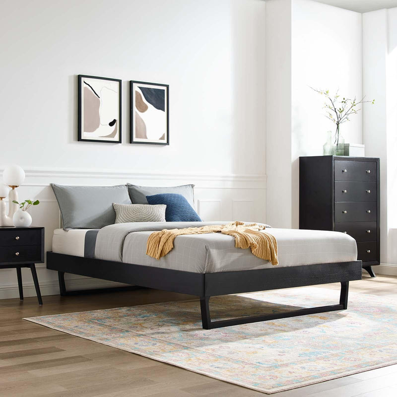 Billie King Wood Platform Bed Frame