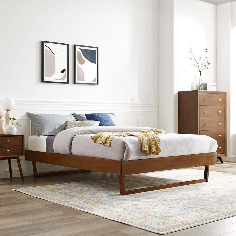 Billie King Wood Platform Bed Frame