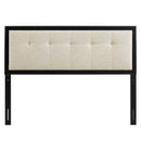 Draper Tufted Full Fabric and Wood Headboard