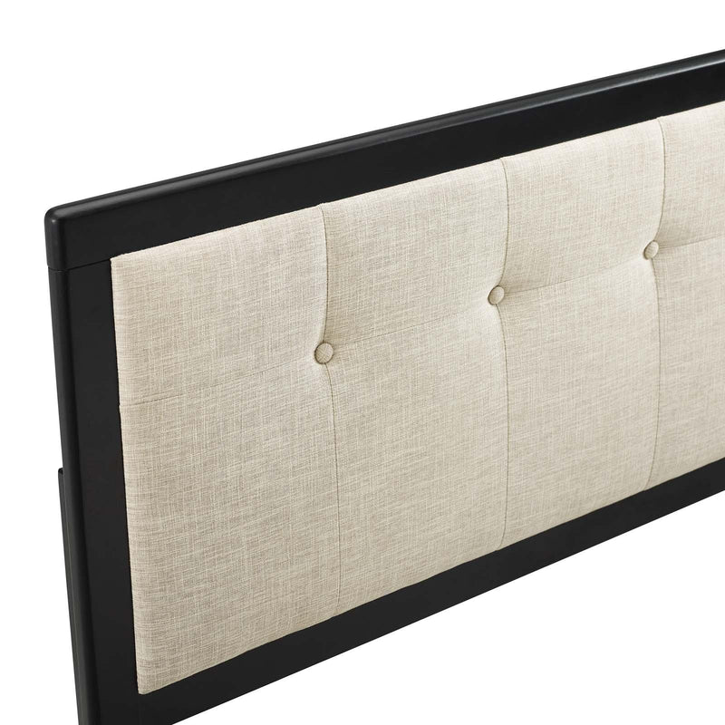 Draper Tufted King Fabric and Wood Headboard