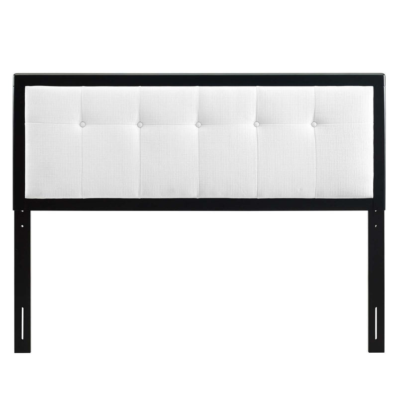 Draper Tufted Queen Fabric and Wood Headboard