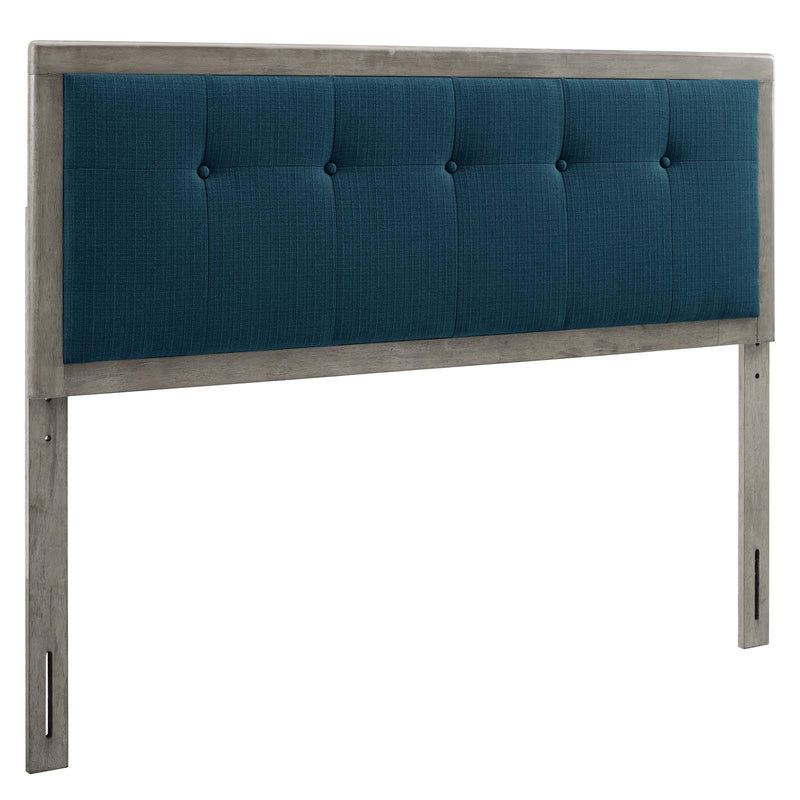 Draper Tufted King Fabric and Wood Headboard