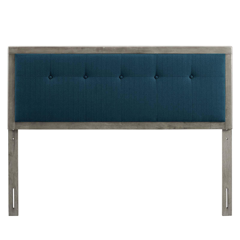 Draper Tufted King Fabric and Wood Headboard