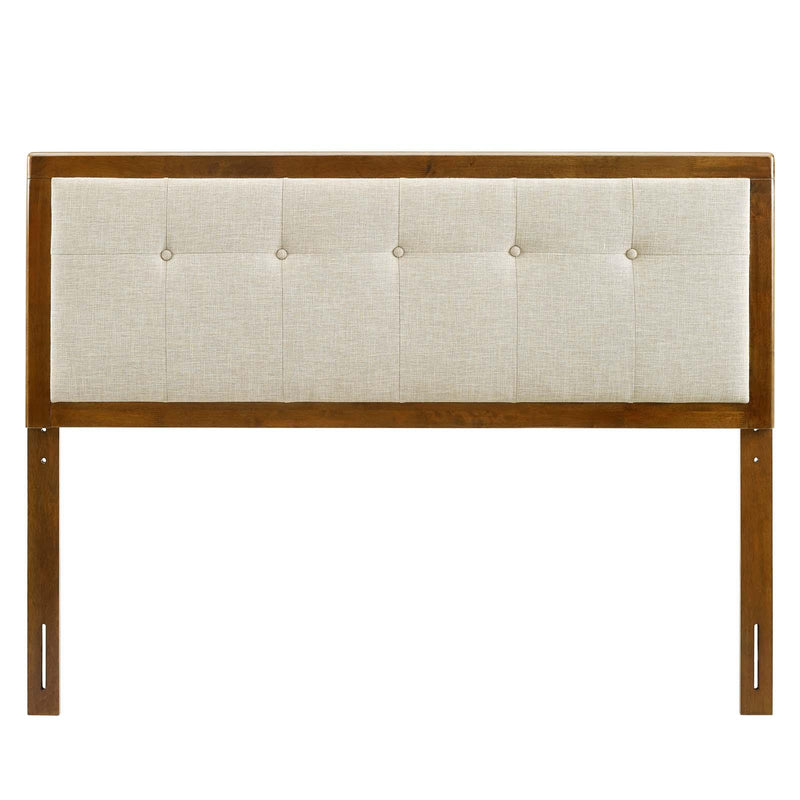 Draper Tufted King Fabric and Wood Headboard