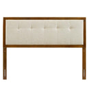 Draper Tufted King Fabric and Wood Headboard