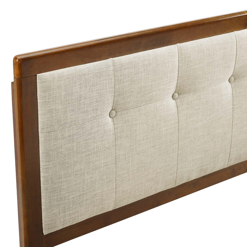 Draper Tufted Twin Fabric and Wood Headboard