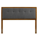 Draper Tufted King Fabric and Wood Headboard