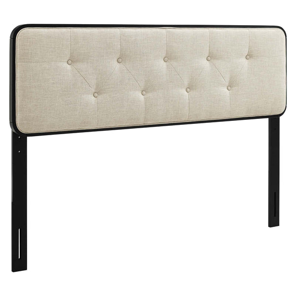 Collins Tufted King Fabric and Wood Headboard image