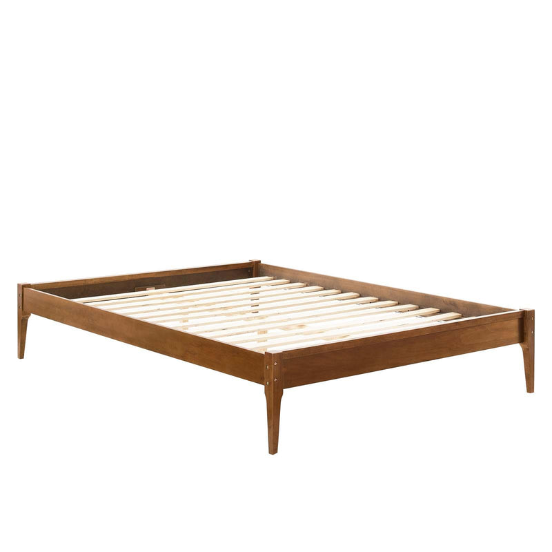 June Full Wood Platform Bed Frame